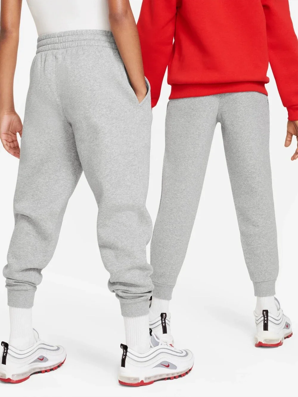 NWT Nike Boys Club Fleece Joggers In Grey (Size L)